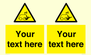 Custom warning run over by operator controlled machine